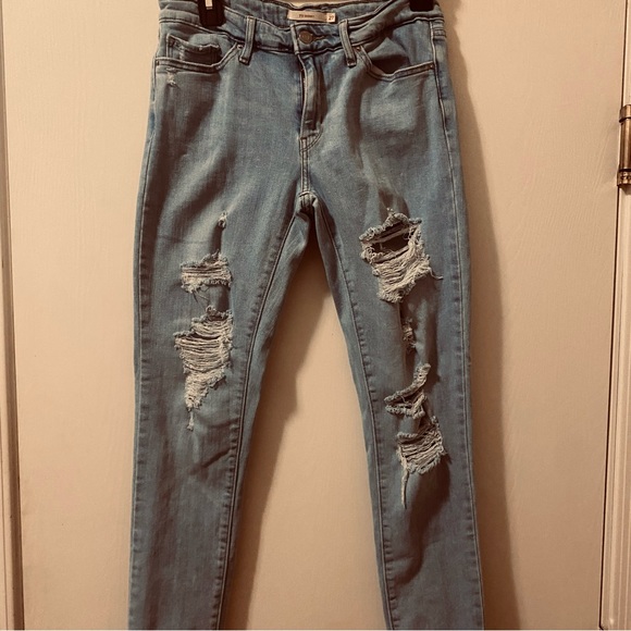 Levi’s 711 Skinny distressed jeans sue 27 - Picture 2 of 3